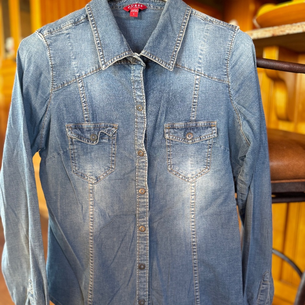 GUESS Slim long-sleeve Denim Shirt